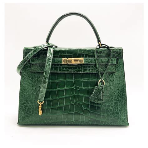 hermes green kelly|hermes kelly crocodile.